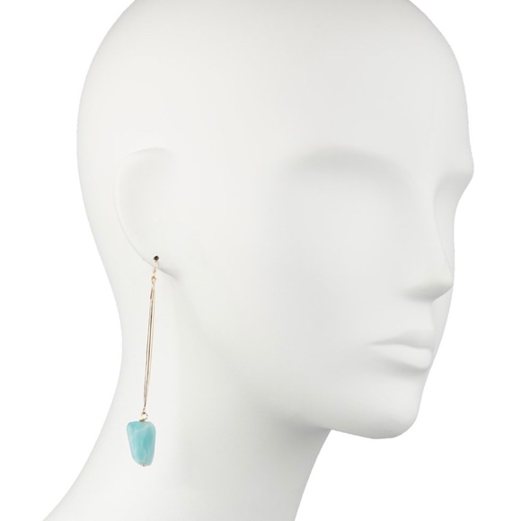 Alexis Bittar Amazonite Linear Drop Earrings, NWT - Picture 2 of 5